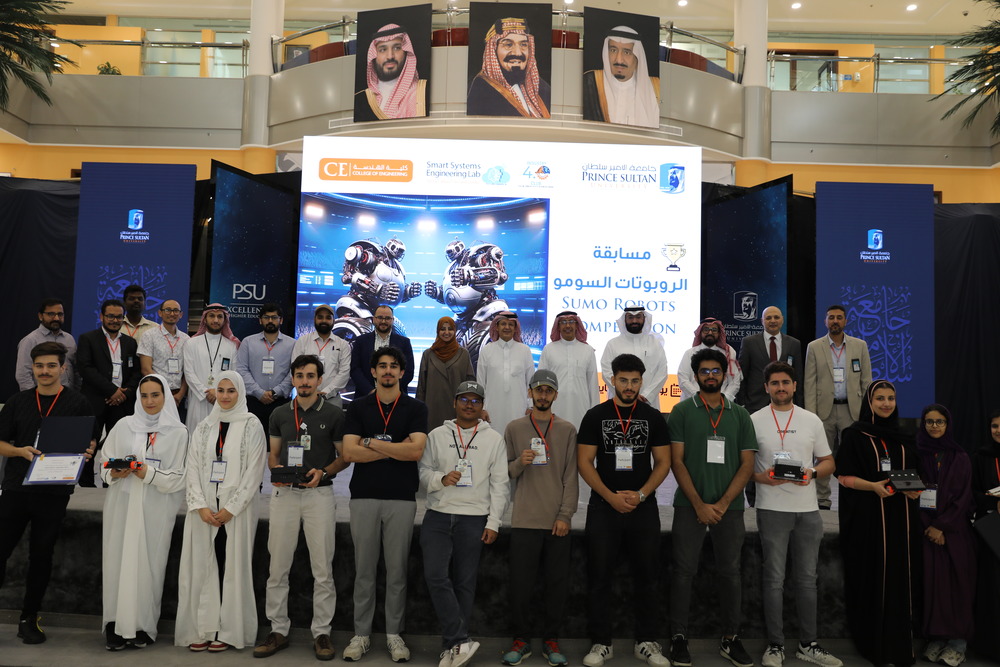 Finale of the Sumo Robot Competition at Prince Sultan University